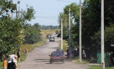 Силовики на въезде в Шахтерск - ATO-Shahtersk-27-07-2014.jpg