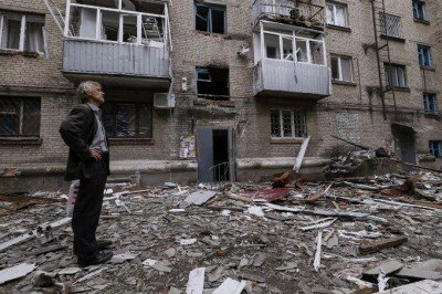 Город Авдеевка весь в руинах