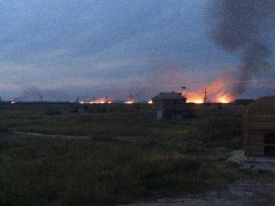 Горящие дома в Седово