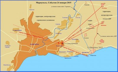 Карта обстрела и возможные варианты направлений артиллерии