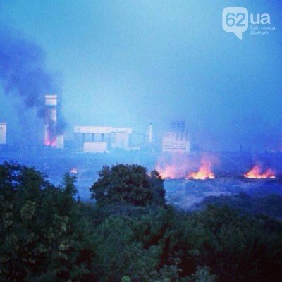 Комсомолец Донбасса и окрестности в огне из-за артобстрела