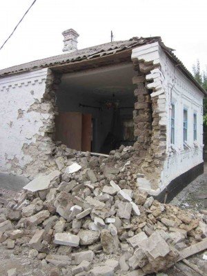 Обстрел поселка Сартана