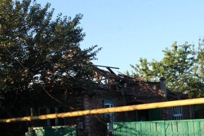 Разрушена крыша частного дома