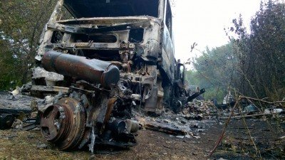 Разворотило кабину основательно