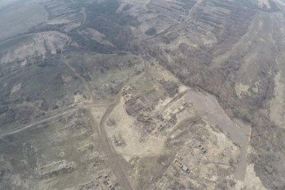 Село Санжаровка с высоты птичьего полета