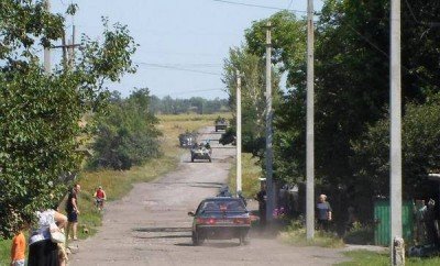 Силовики на въезде в Шахтерск