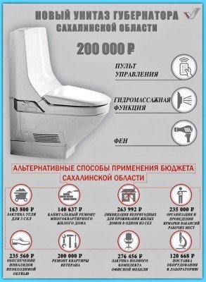 Унитаз губернатора Сахалинской области
