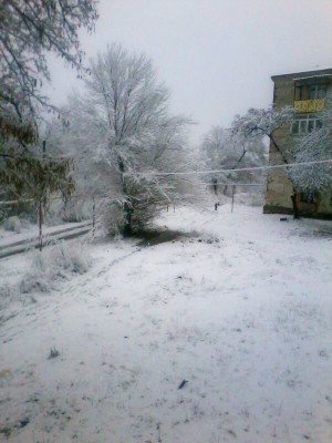Заснеженный дворик