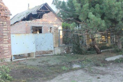 Здесь тоже взорвался снаряд